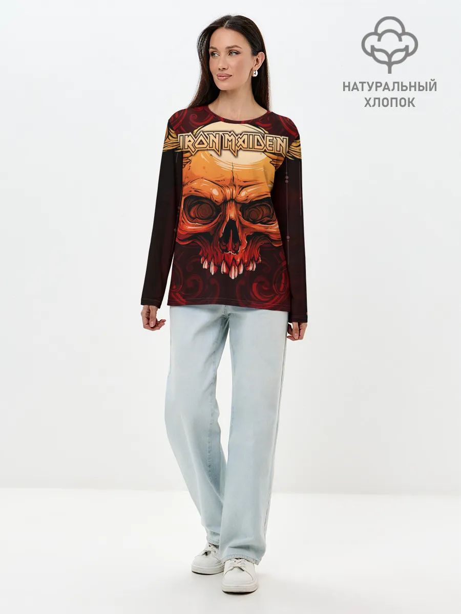 Лонгслив женский. Хлопок / Iron Maiden