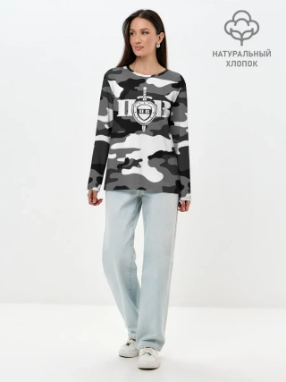 Лонгслив женский. Хлопок / Пограничные Войска