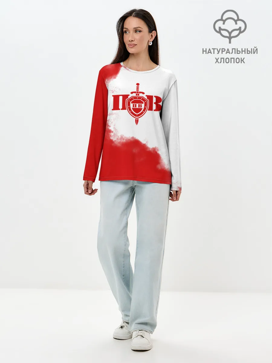 Лонгслив женский. Хлопок / Пограничные Войска