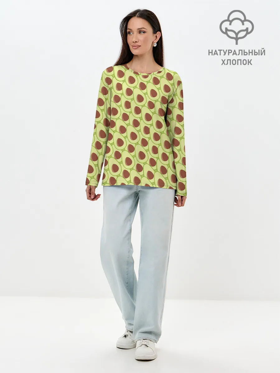 Лонгслив женский. Хлопок / ЗДОРОВОЕ ПИТАНИЕ