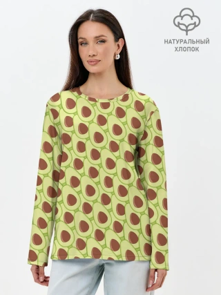 Лонгслив женский. Хлопок / ЗДОРОВОЕ ПИТАНИЕ