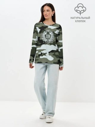 Лонгслив женский. Хлопок / Пограничные Войска