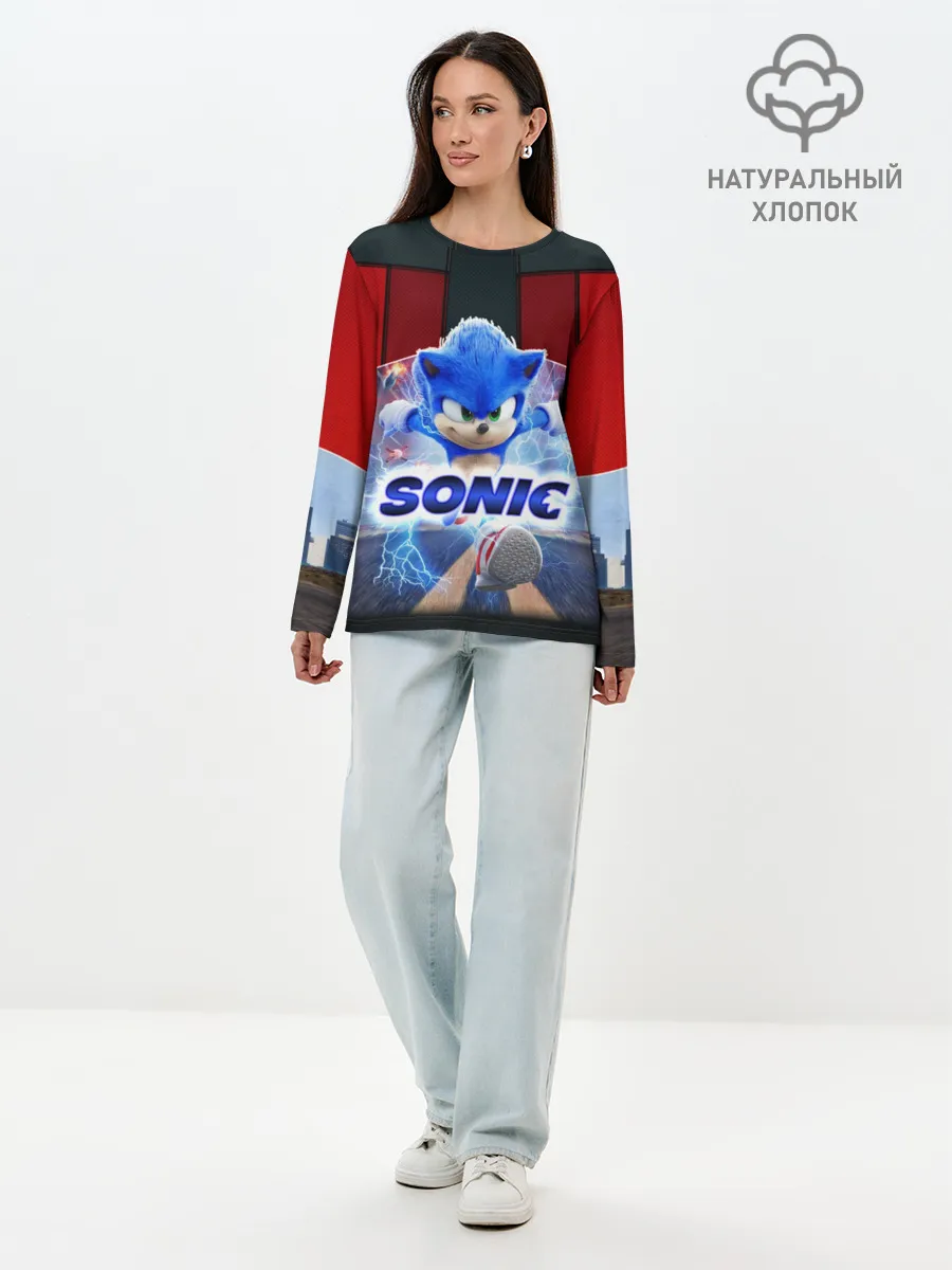 Лонгслив женский. Хлопок / Соник 2020