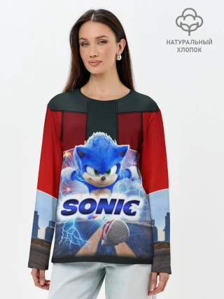 Лонгслив женский. Хлопок / Соник 2020