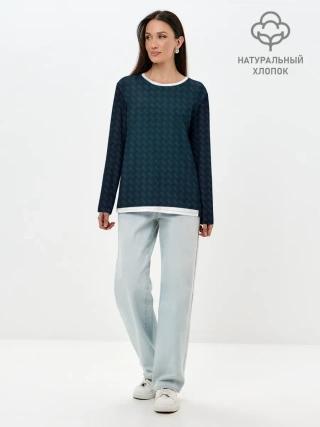 Лонгслив женский. Хлопок / Экзо-броня