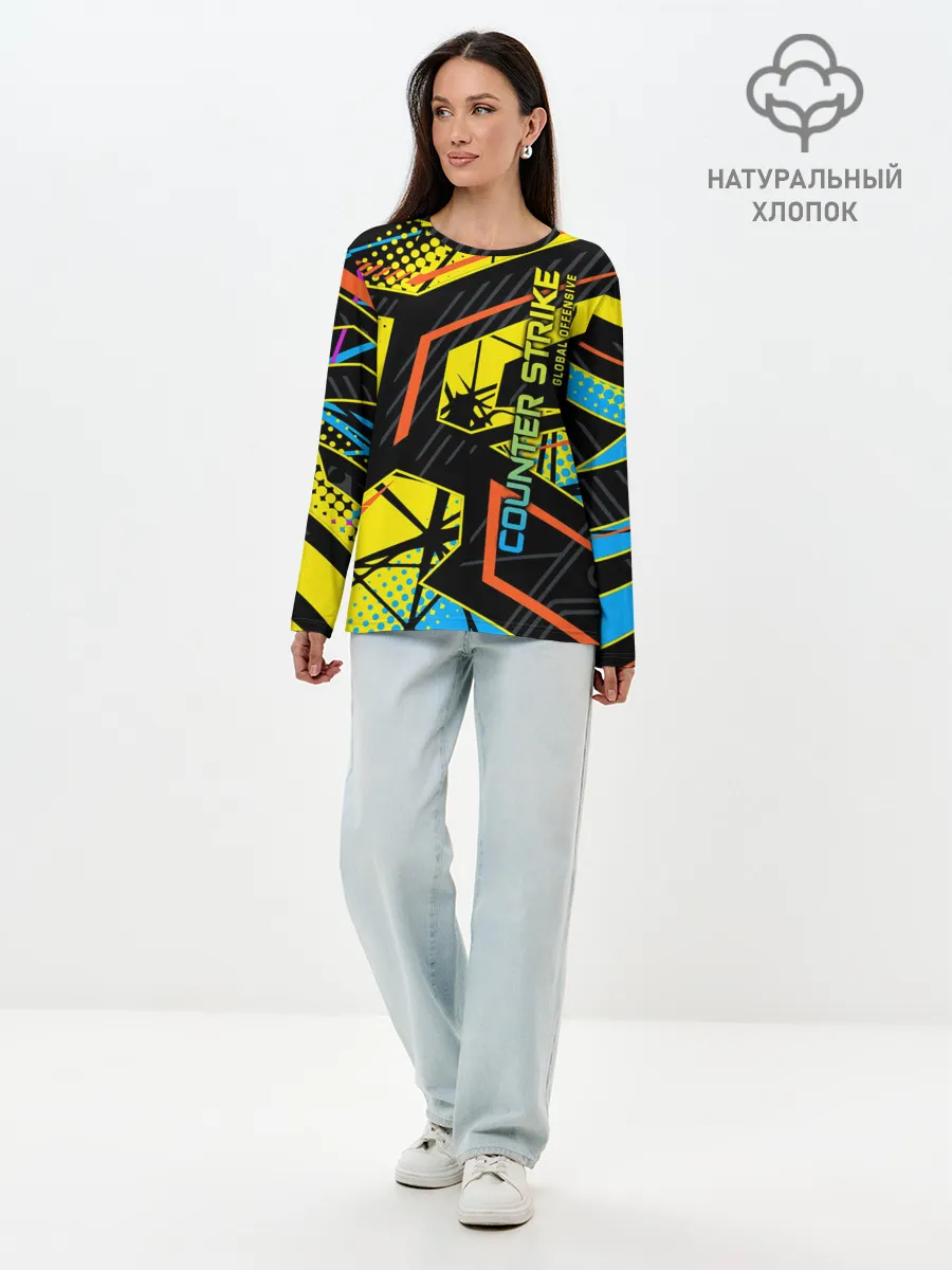 Лонгслив женский. Хлопок / Counter-Strike