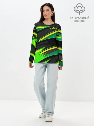 Лонгслив женский. Хлопок / Counter-Strike