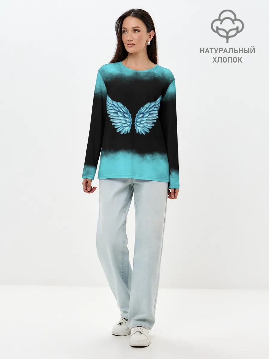 Лонгслив женский. Хлопок / Крылья Ангела