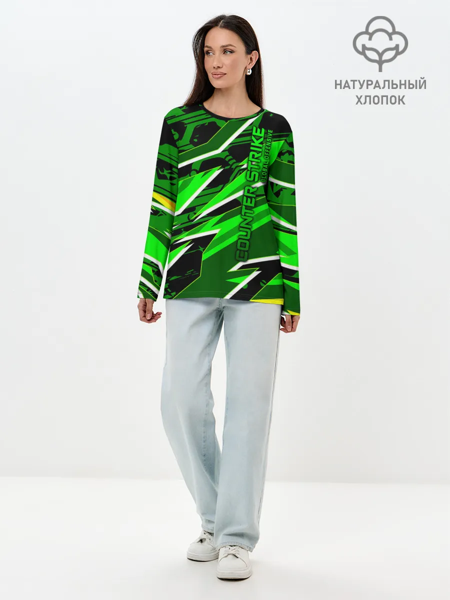 Лонгслив женский. Хлопок / Counter-Strike