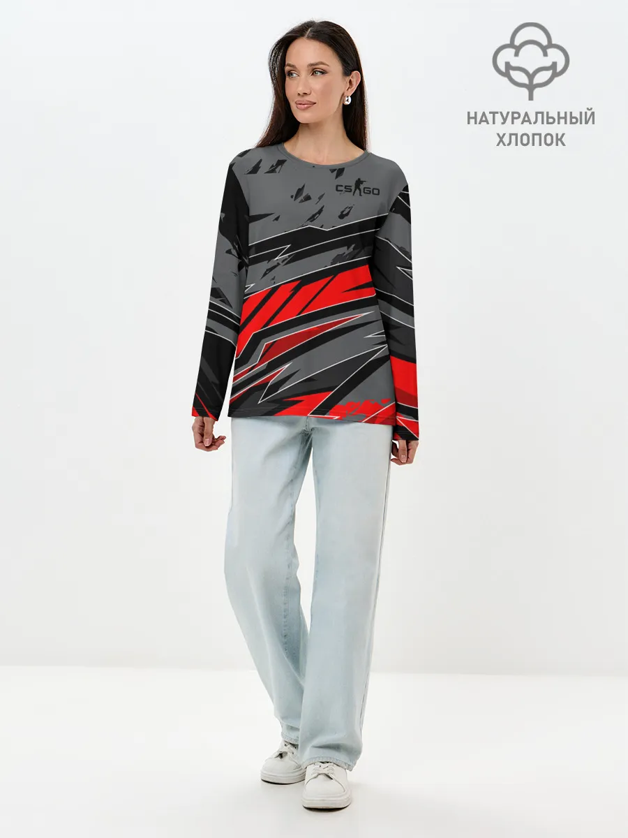 Лонгслив женский. Хлопок / Counter-Strike