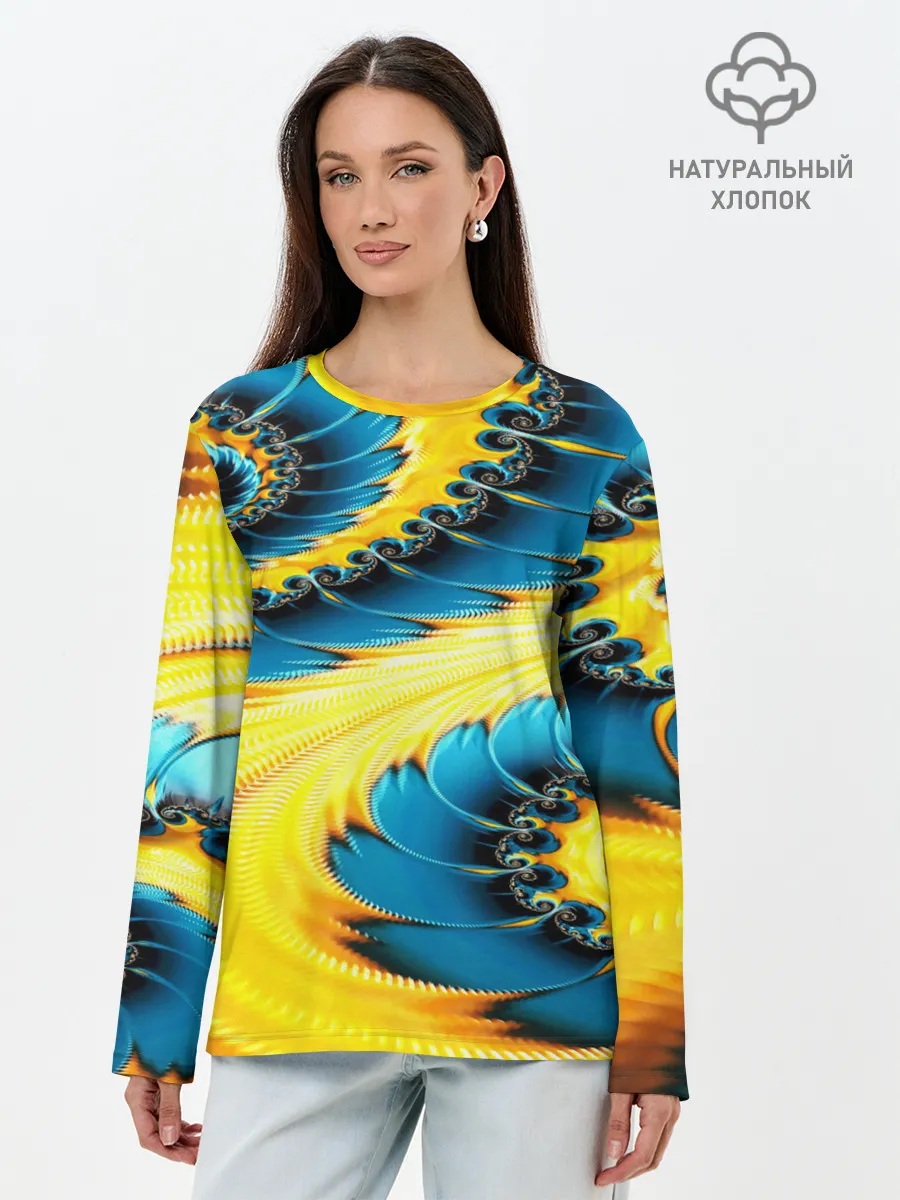 Лонгслив женский. Хлопок / ABSTRACT EXCLUSIVE