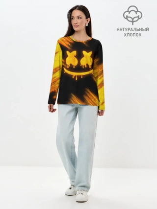 Лонгслив женский. Хлопок / Marshmello