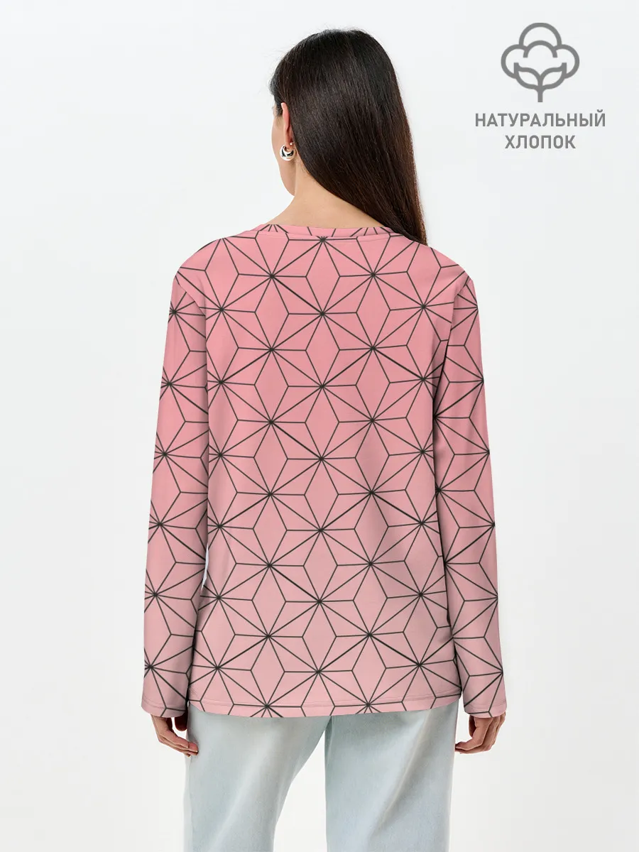 Лонгслив женский. Хлопок / NEZUKO KAMADO | KIMETSU NO YAIBA