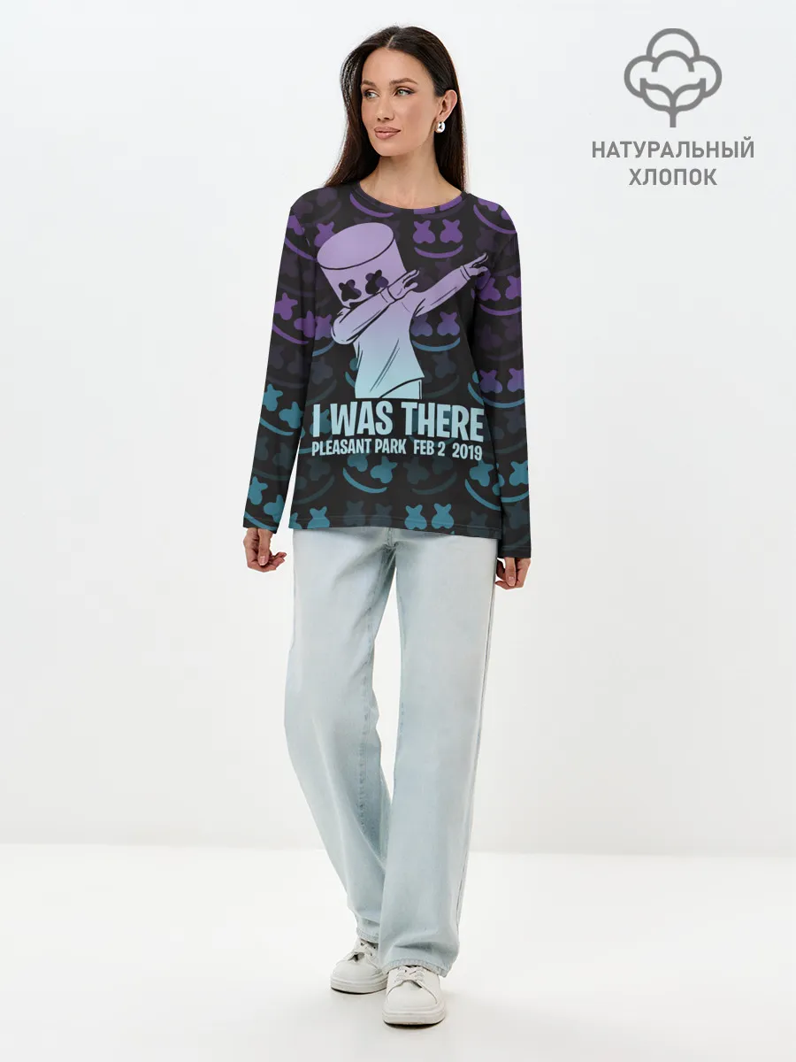 Лонгслив женский. Хлопок / Fortnite,Marshmello