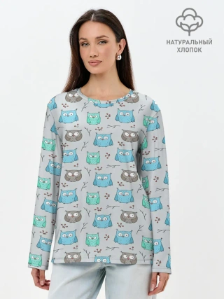 Лонгслив женский. Хлопок / Совята