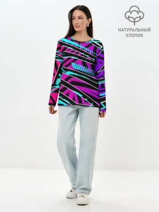 Лонгслив женский. Хлопок / Форма для фитнеса