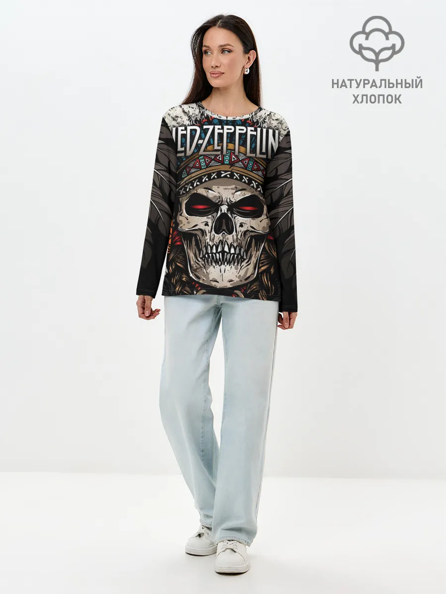 Лонгслив женский. Хлопок / Led Zeppelin