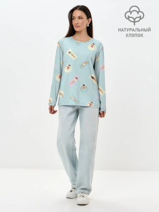 Лонгслив женский. Хлопок / Пляжный сезон