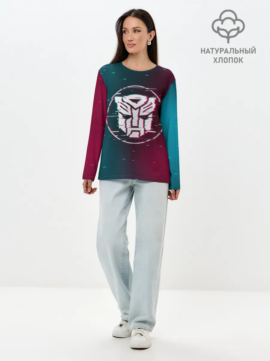 Лонгслив женский. Хлопок / ТРАНСФОРМЕРЫ