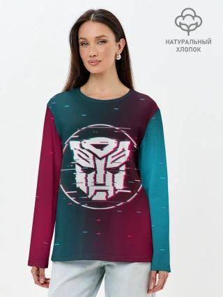 Лонгслив женский. Хлопок / ТРАНСФОРМЕРЫ