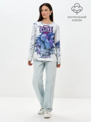 Лонгслив женский. Хлопок / Хабиб