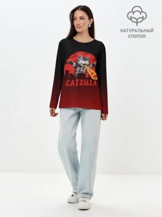 Лонгслив женский. Хлопок / CATZILLA | КЭТЗИЛЛА