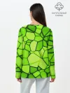 Лонгслив женский. Хлопок / Зеленая мозаика