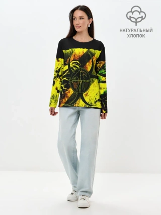 Лонгслив женский. Хлопок / BIOHAZARD