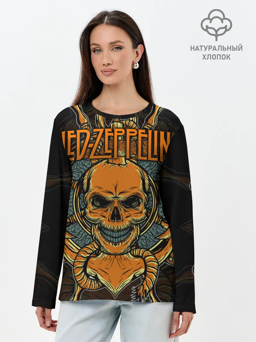 Лонгслив женский. Хлопок / Led Zeppelin