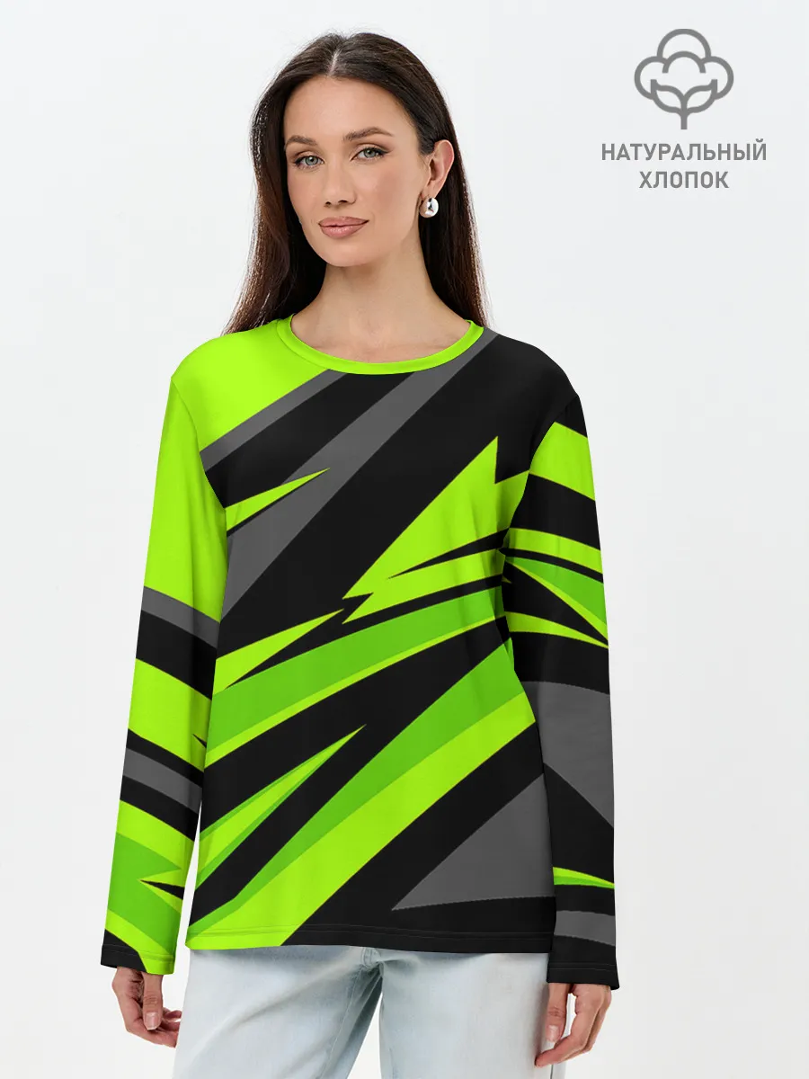 Лонгслив женский. Хлопок / Форма для фитнеса