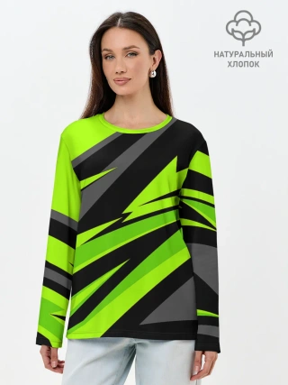 Лонгслив женский. Хлопок / Форма для фитнеса