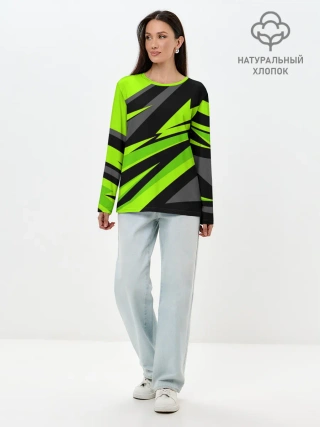 Лонгслив женский. Хлопок / Форма для фитнеса