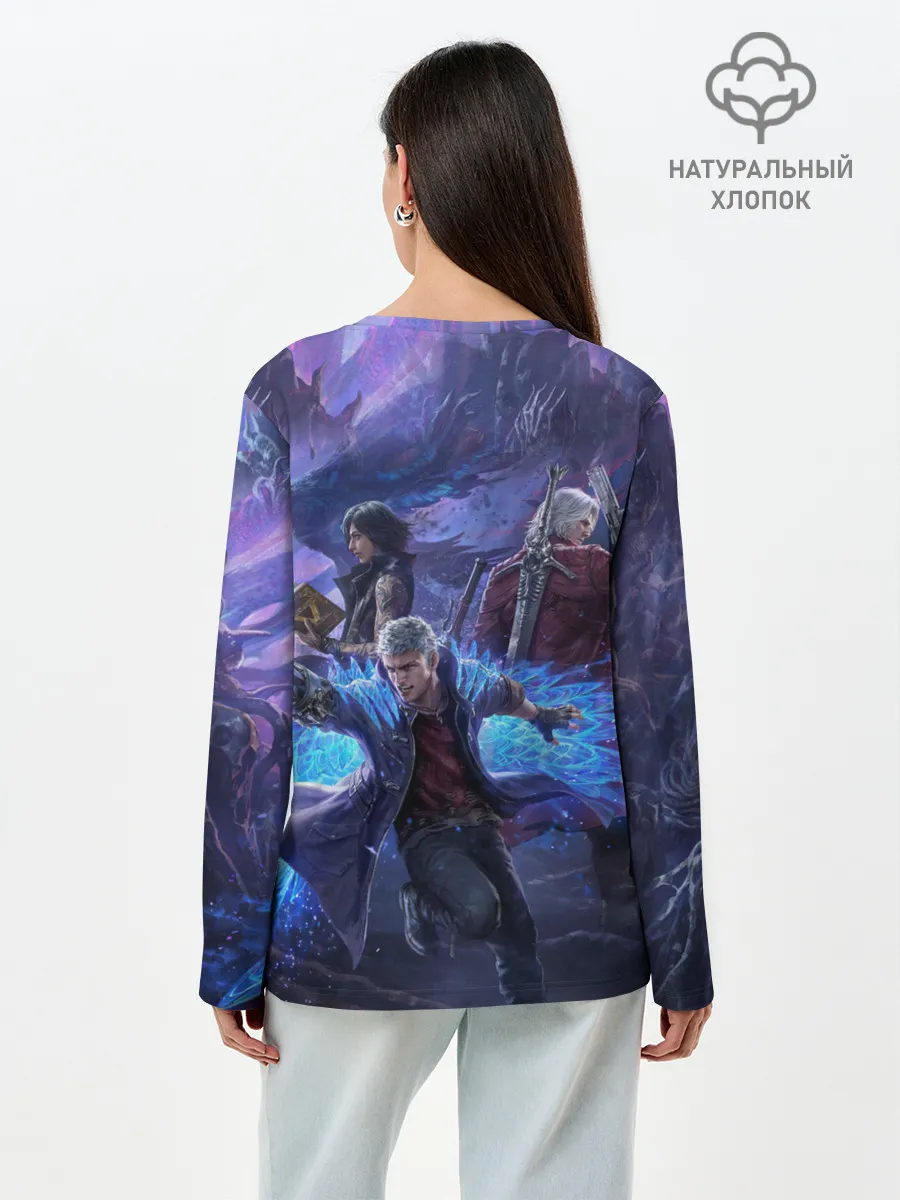 Лонгслив женский. Хлопок / DEVIL MAY CRY | ДЕВИЛ МАЙ КРАЙ