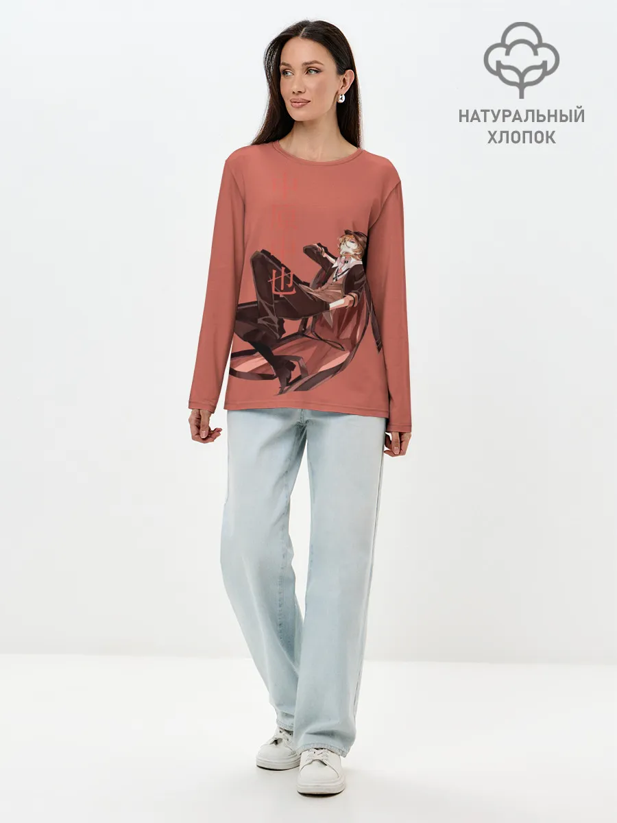 Лонгслив женский. Хлопок / Проза бродячих псов Чуя