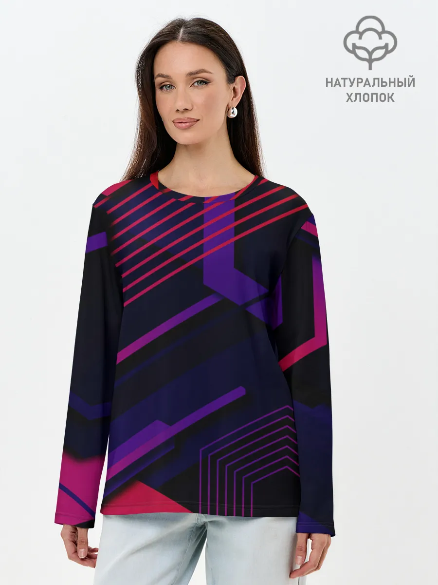 Лонгслив женский. Хлопок / Modern Geometry