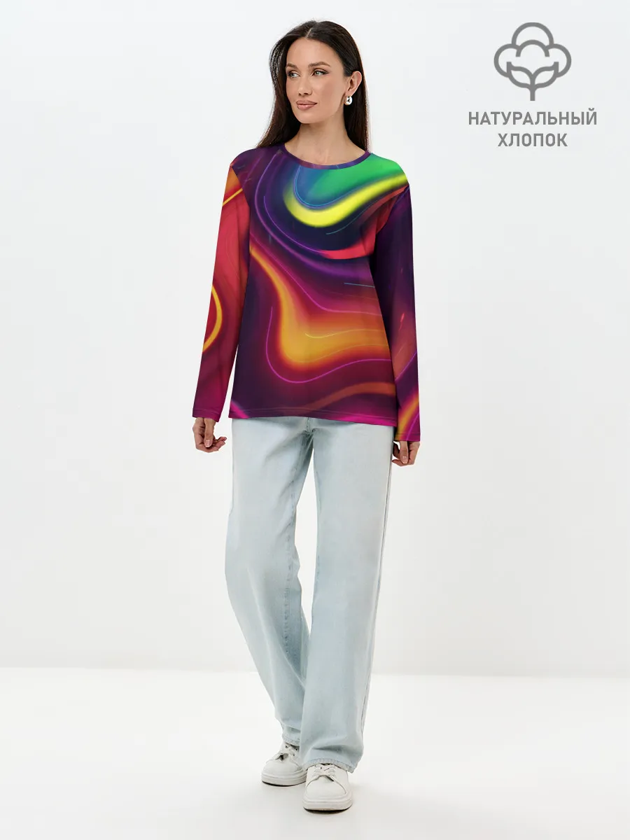 Лонгслив женский. Хлопок / Acid Club