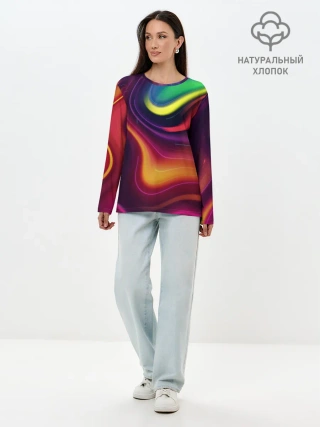 Лонгслив женский. Хлопок / Acid Club