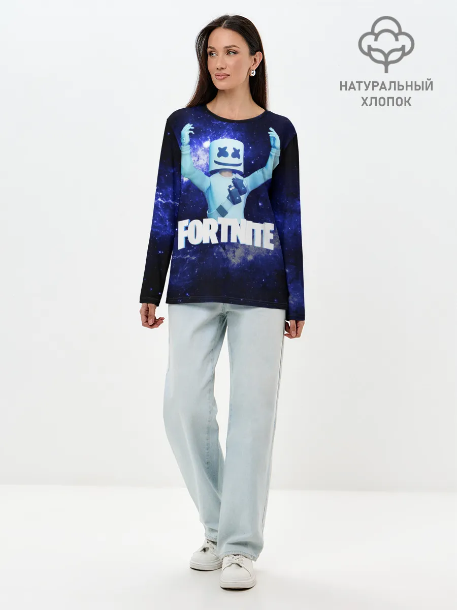 Лонгслив женский. Хлопок / Marshmello