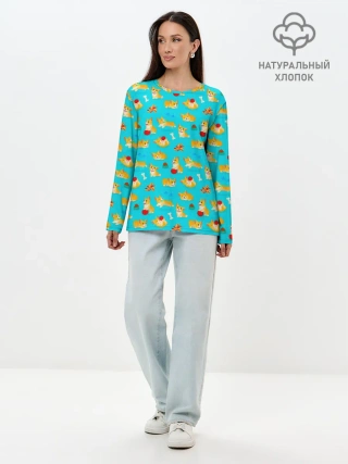 Лонгслив женский. Хлопок / Корги