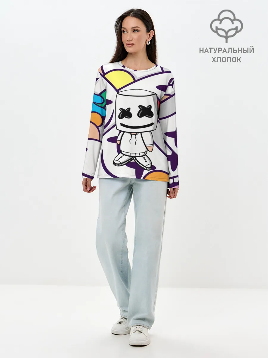 Лонгслив женский. Хлопок / MARSHMELLO