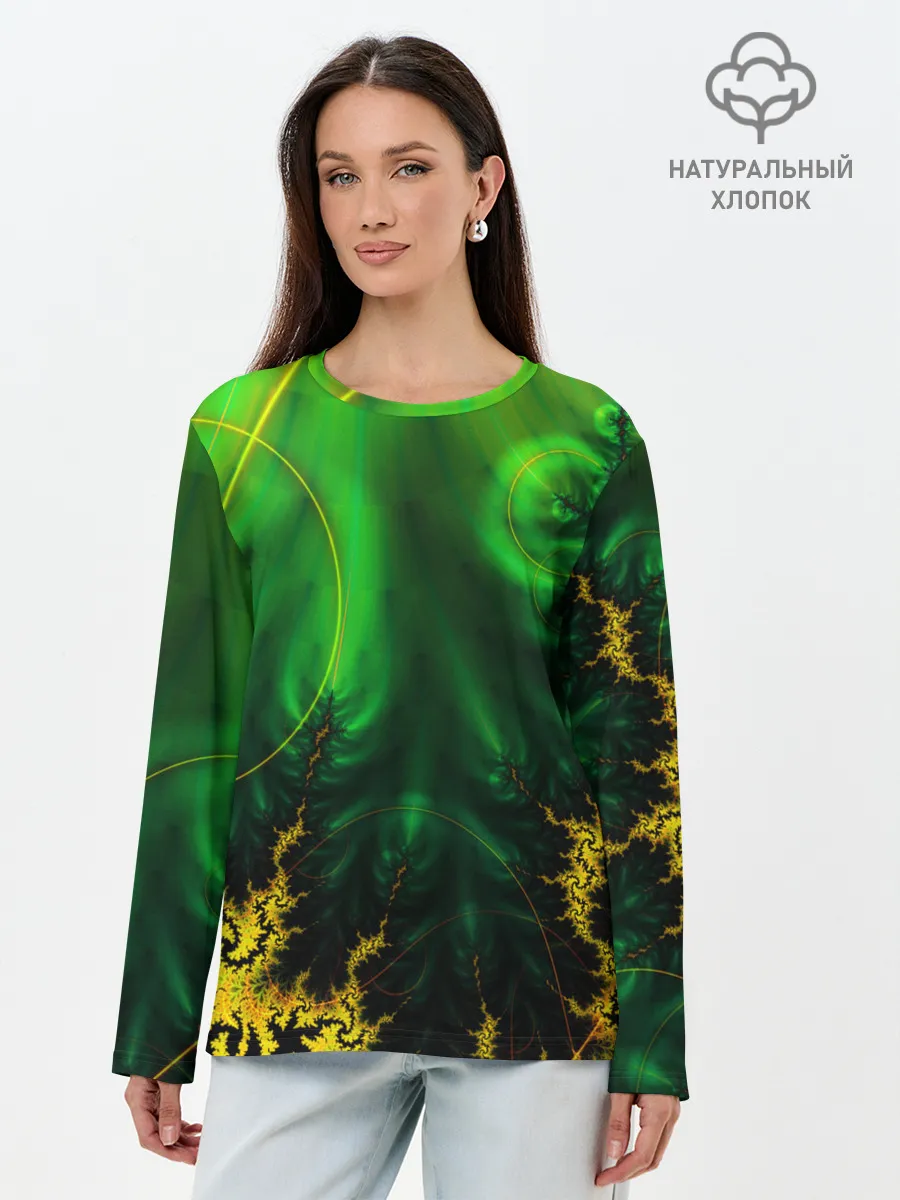 Лонгслив женский. Хлопок / GEOMETRY COLOR