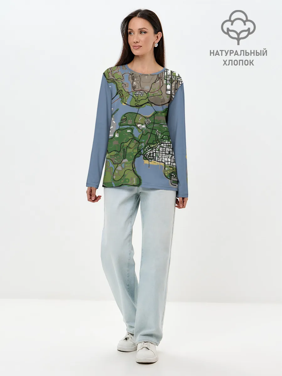 Лонгслив женский. Хлопок / San andreas