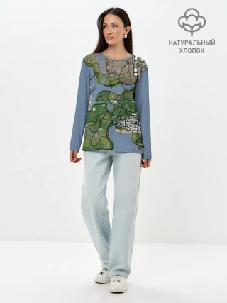 Лонгслив женский. Хлопок / San andreas