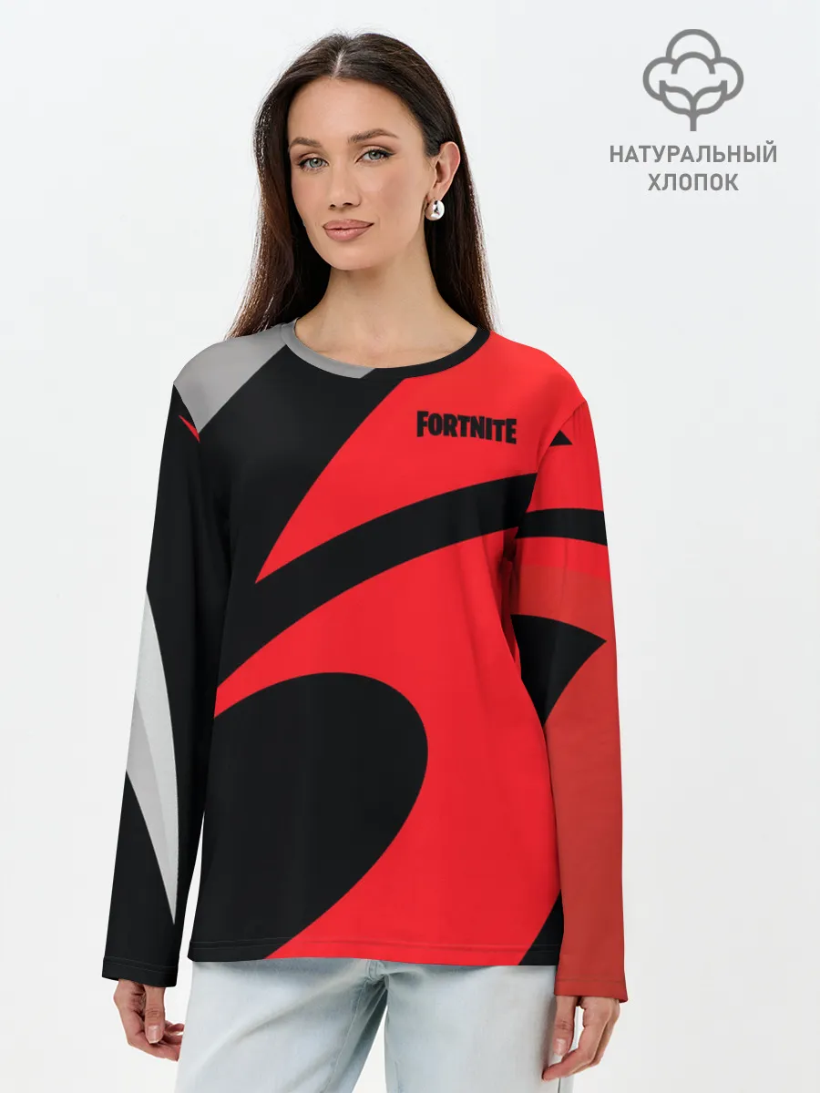 Лонгслив женский. Хлопок / Fortnite