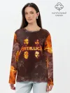 Лонгслив женский. Хлопок / Metallica | Fire Rock