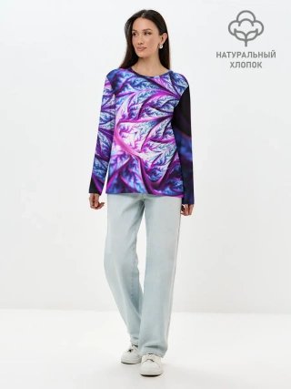 Лонгслив женский. Хлопок / FRACTAL COLLECTION