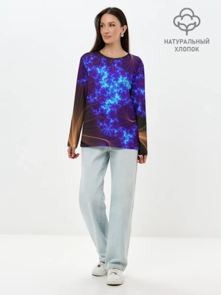 Лонгслив женский. Хлопок / FRACTAL STORM
