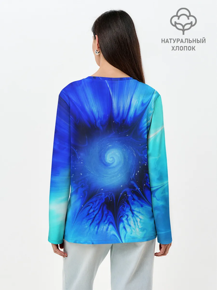Лонгслив женский. Хлопок / КОСМОС