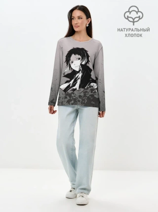 Лонгслив женский. Хлопок / Чиби Великий