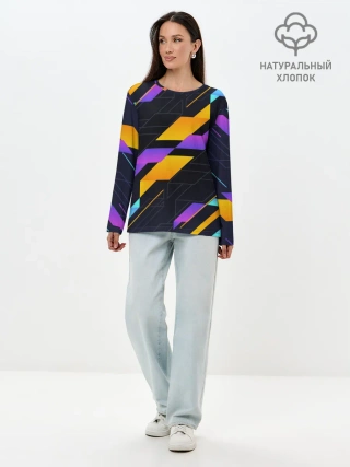 Лонгслив женский. Хлопок / Modern Geometry